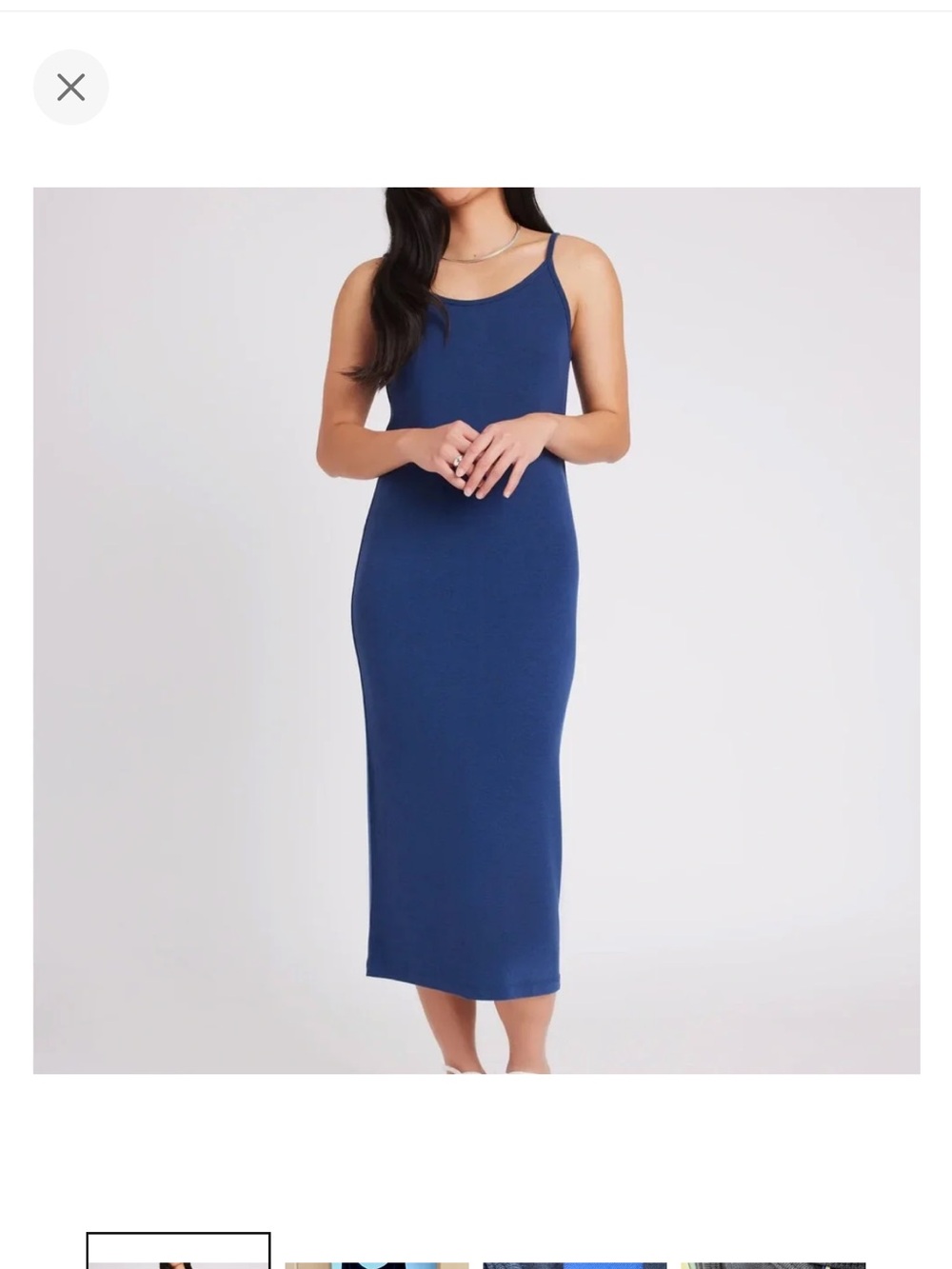Kit and Ace Navy Midi Dress